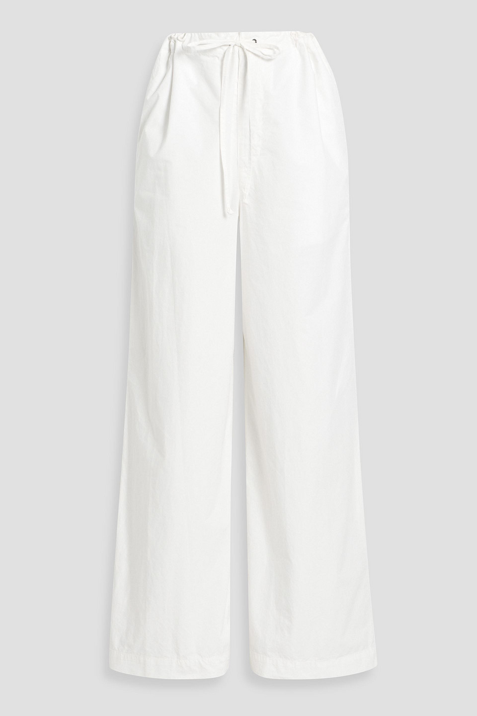 nili lotan - kai cotton-poplin wide-leg pants - white - l