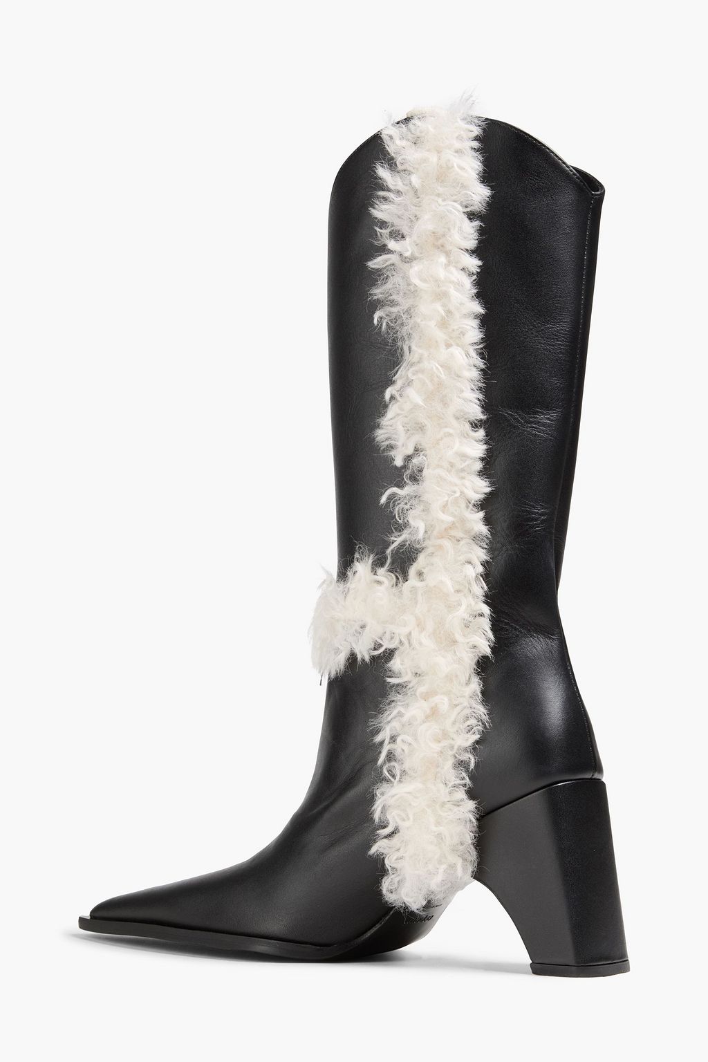 COPERNI Sherpa-trimmed leather boots