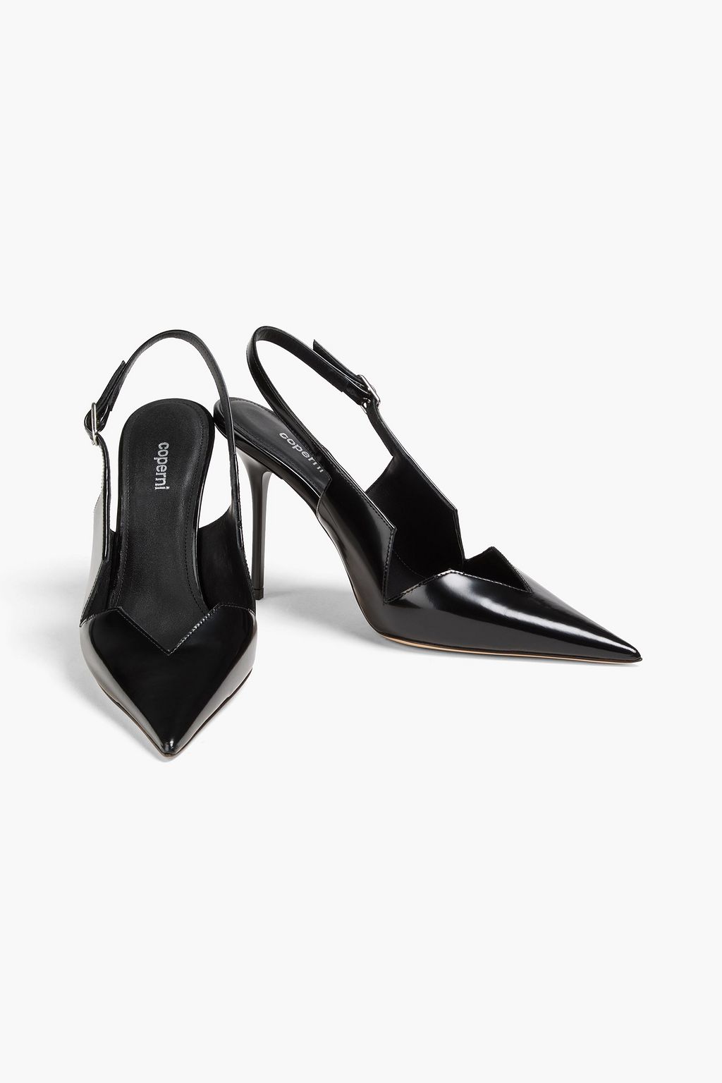 COPERNI Glossed-leather slingback pumps