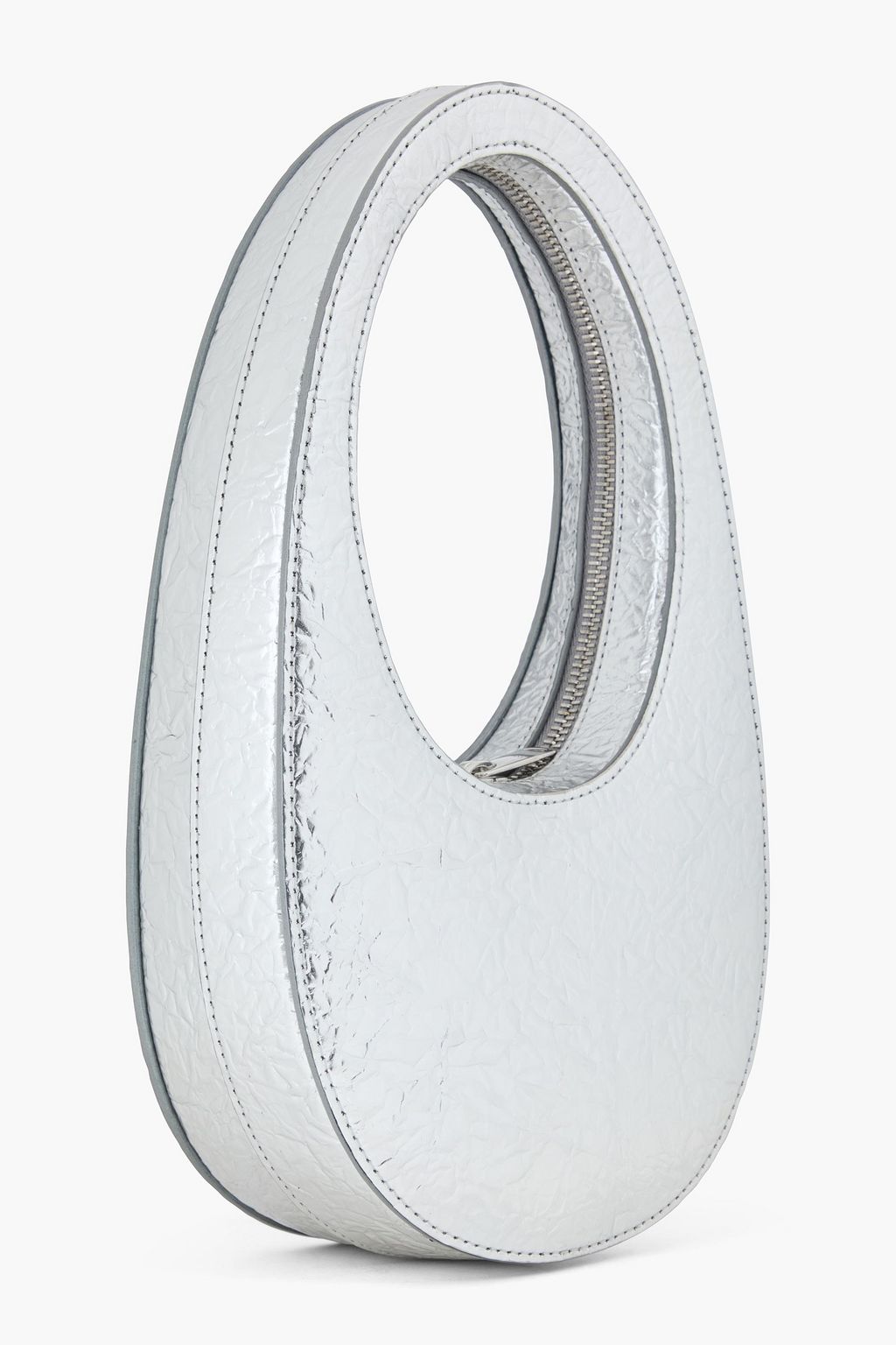 COPERNI Swipe mini metallic crinkled patent-leather tote