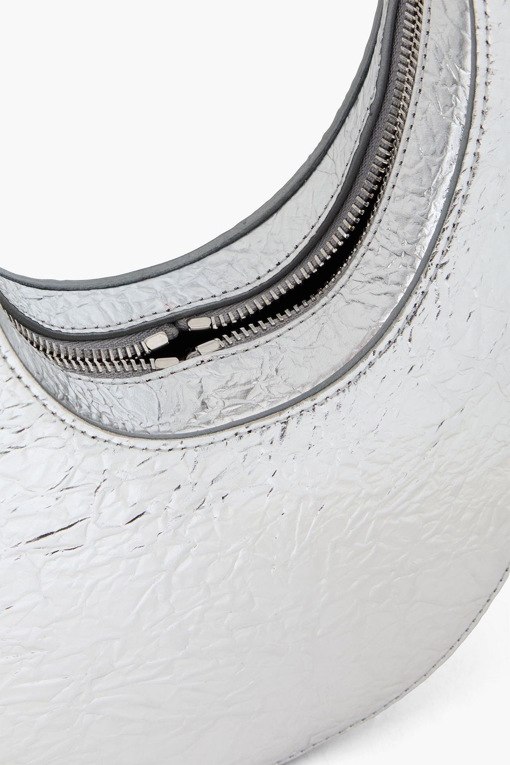 COPERNI Swipe mini metallic crinkled patent-leather tote