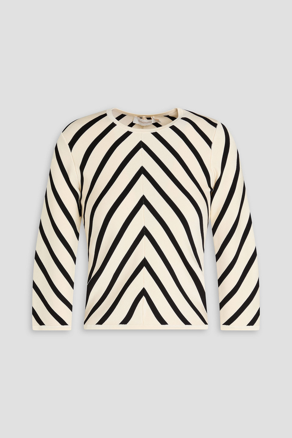 zimmermann - stiped ribbed jersey top - white - 00