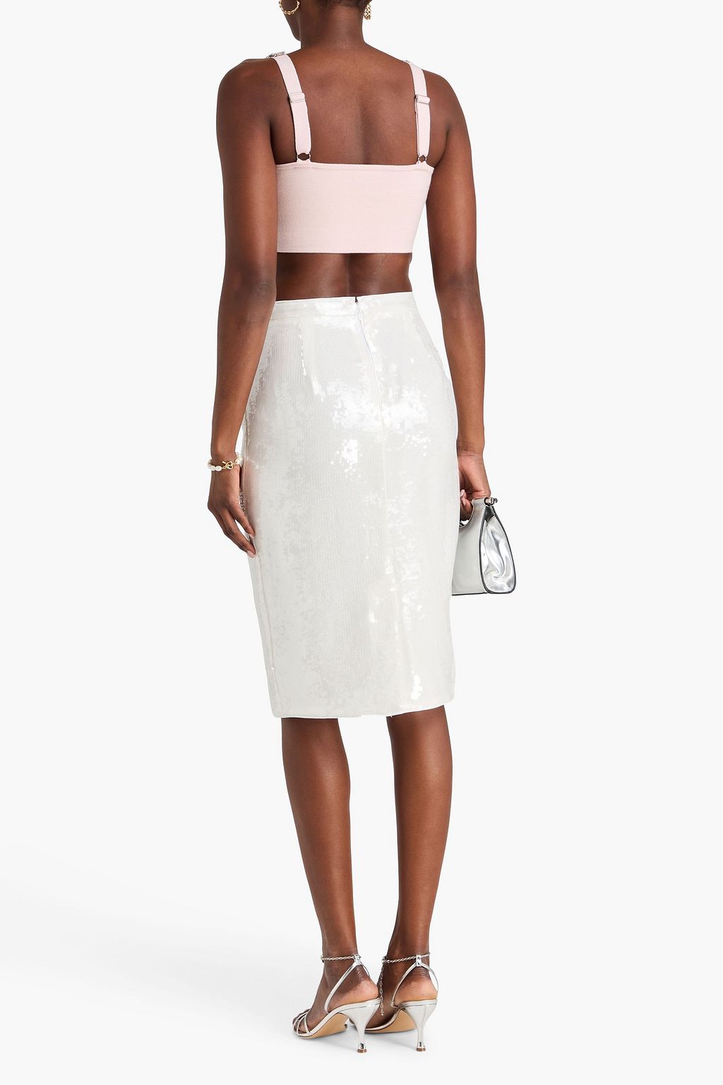 ZIMMERMANN Cropped crystal-embellished wool-blend top