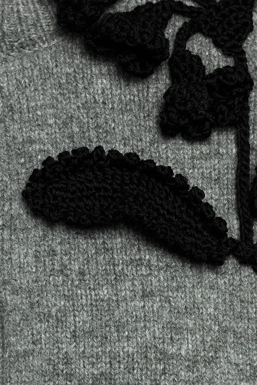 ERDEM Cropped crochet-trimmed wool cardigan