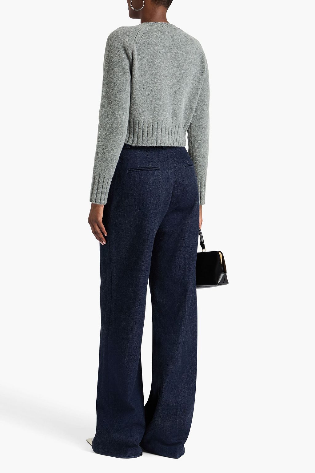 ERDEM Cropped crochet-trimmed wool cardigan