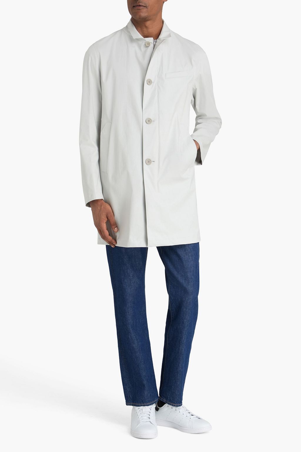 HERNO Cotton-blend sateen coat