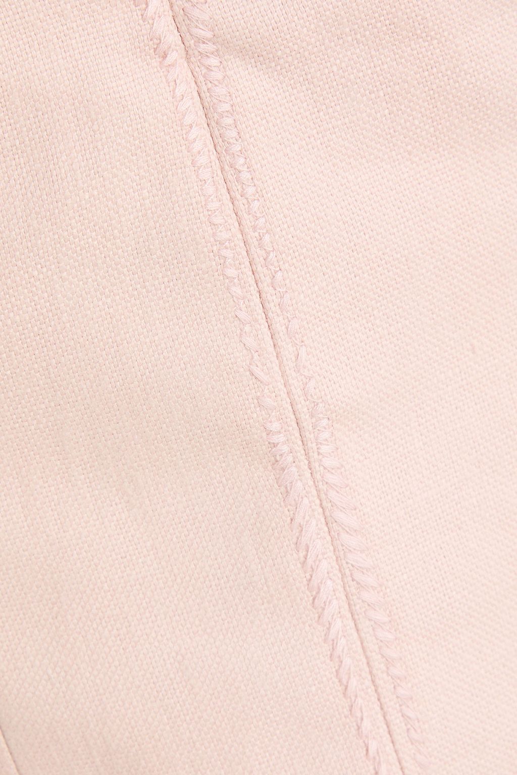 ZIMMERMANN Cropped strapless linen bustier top