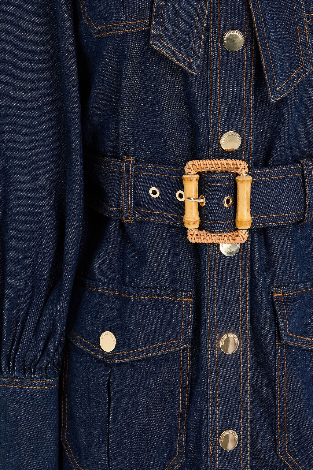 ZIMMERMANN Belted denim mini dress