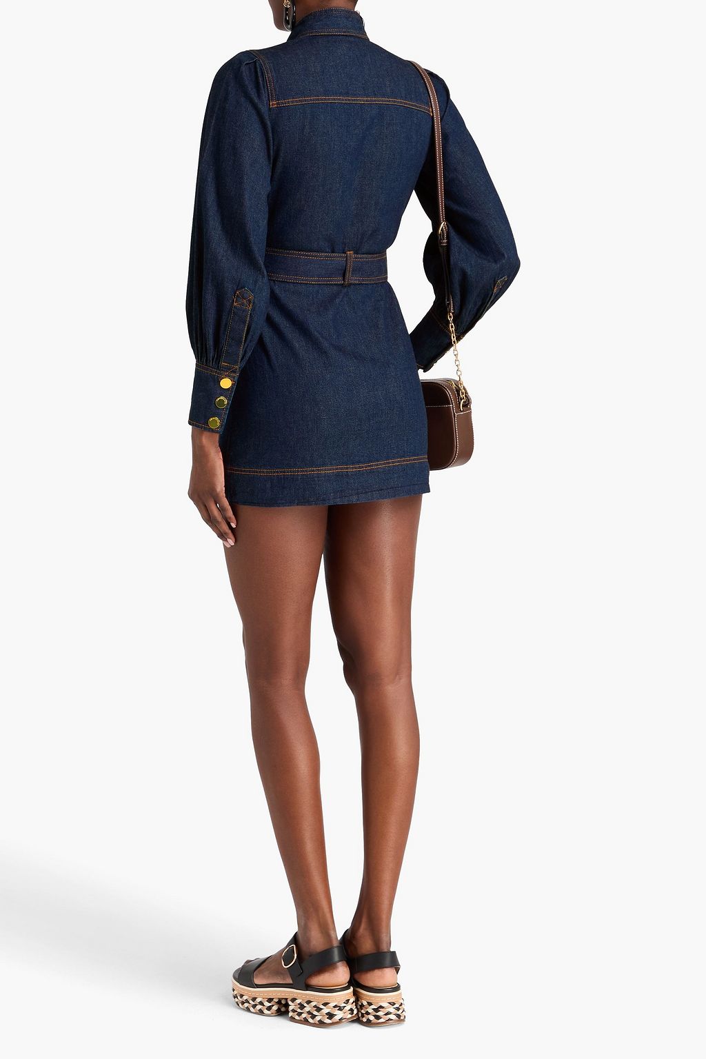 ZIMMERMANN Belted denim mini dress
