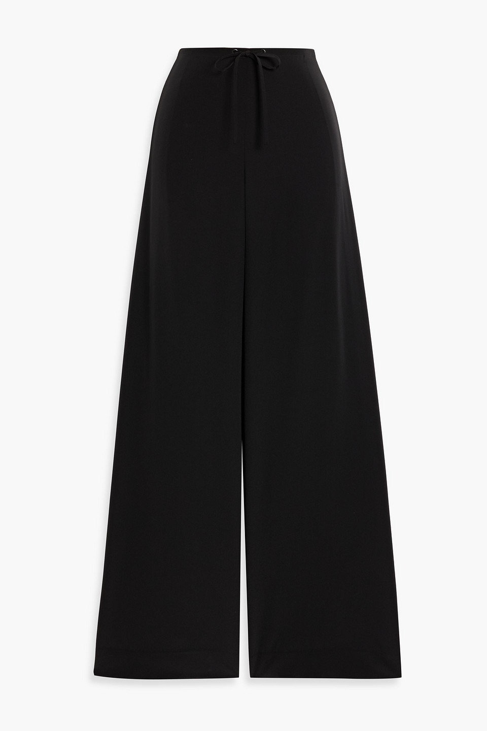 Nili Lotan Adriel Silk-crepe Wide-leg Pants In Black