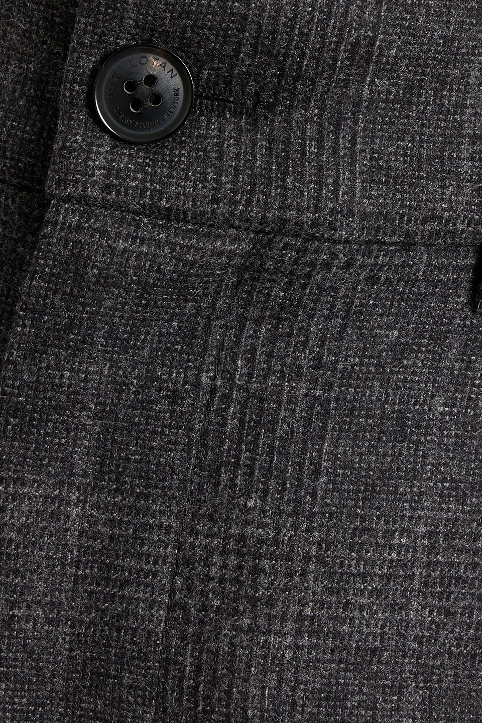Nili Lotan Johan Checked Wool-blend Wide-leg Pants In Gray