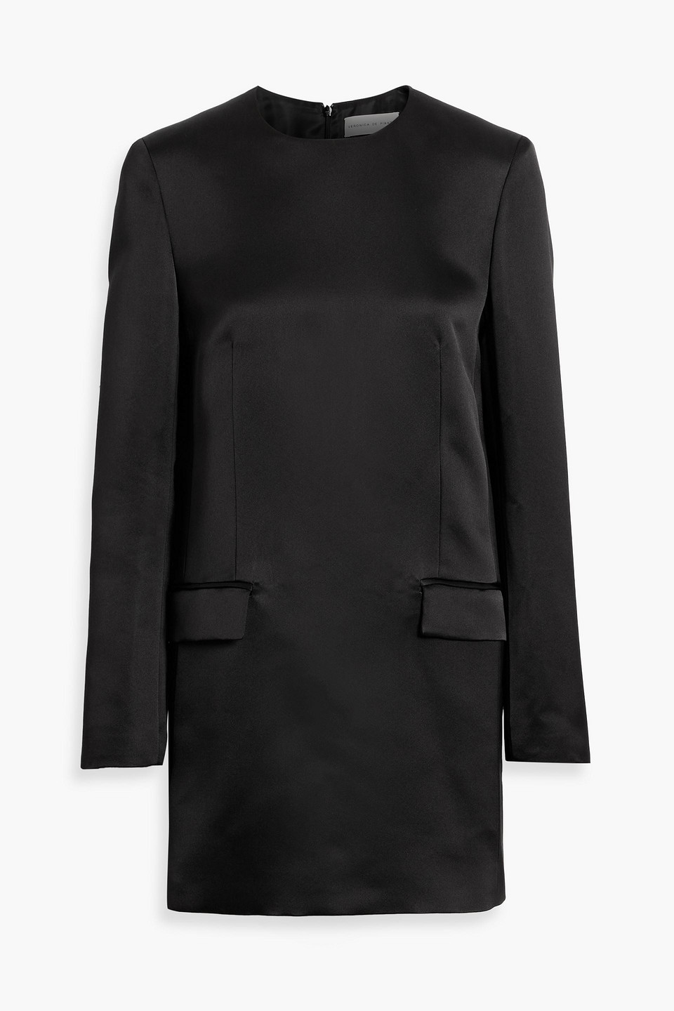 Veronica De Piante Naomi Duchesse Silk-satin Mini Dress In Black
