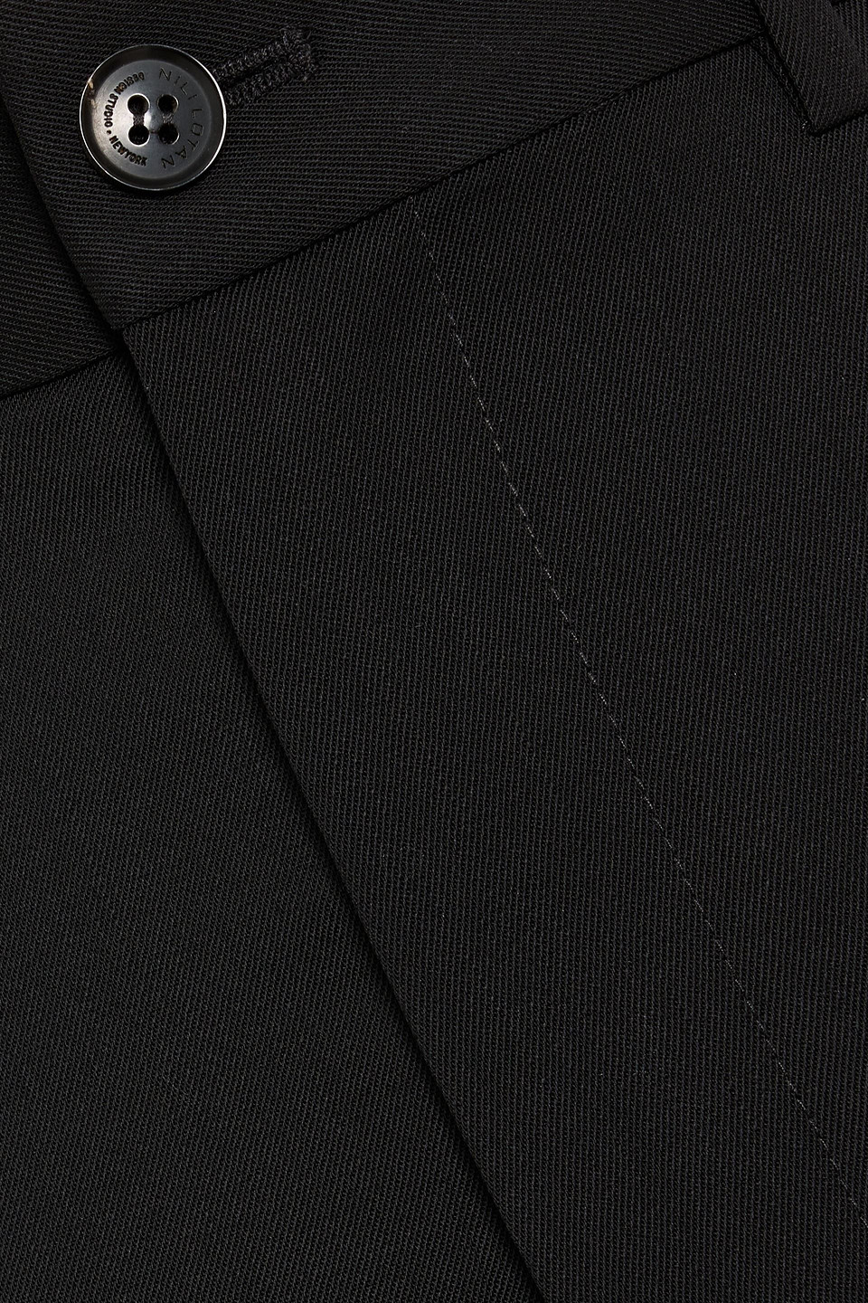 Nili Lotan Johan Wool-blend Twill Wide-leg Pants In Black