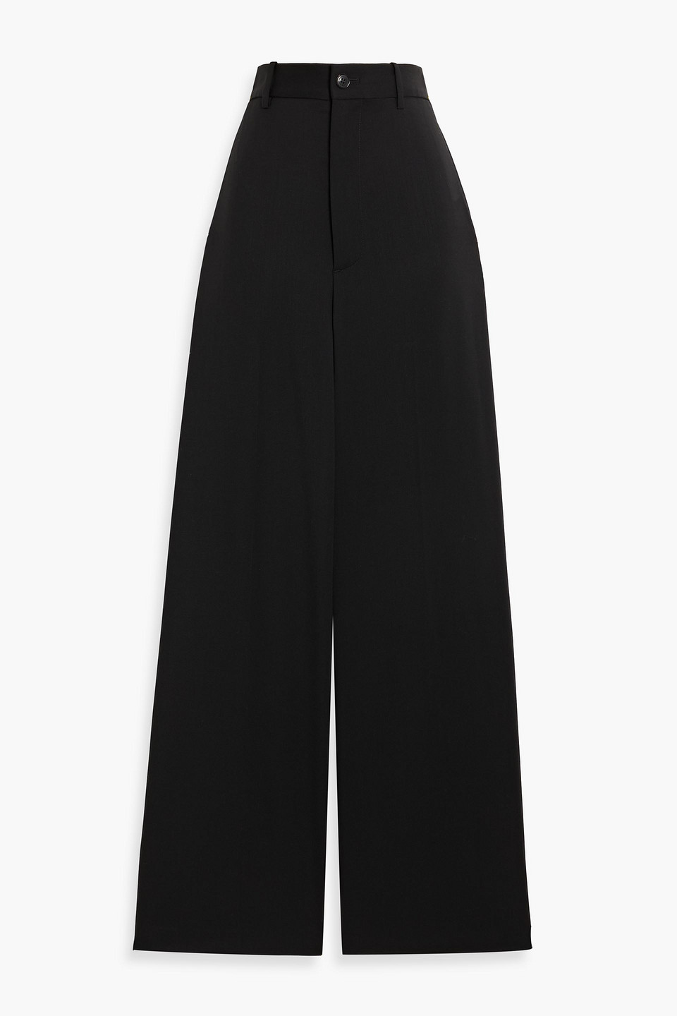 Nili Lotan Johan Wool-blend Twill Wide-leg Pants In Black