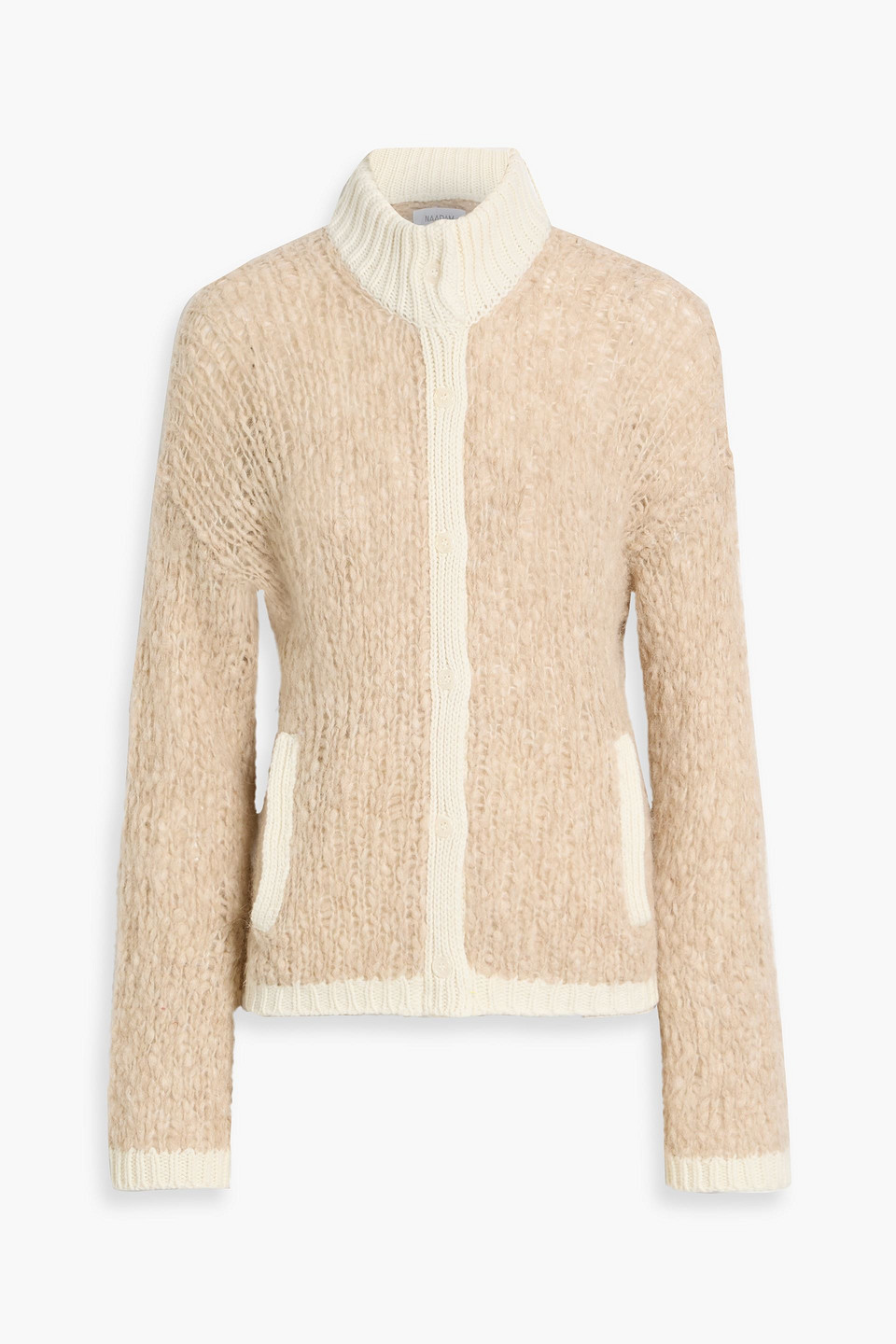 Naadam Bouclé-knit Alpaca-blend Cardigan In Neutral