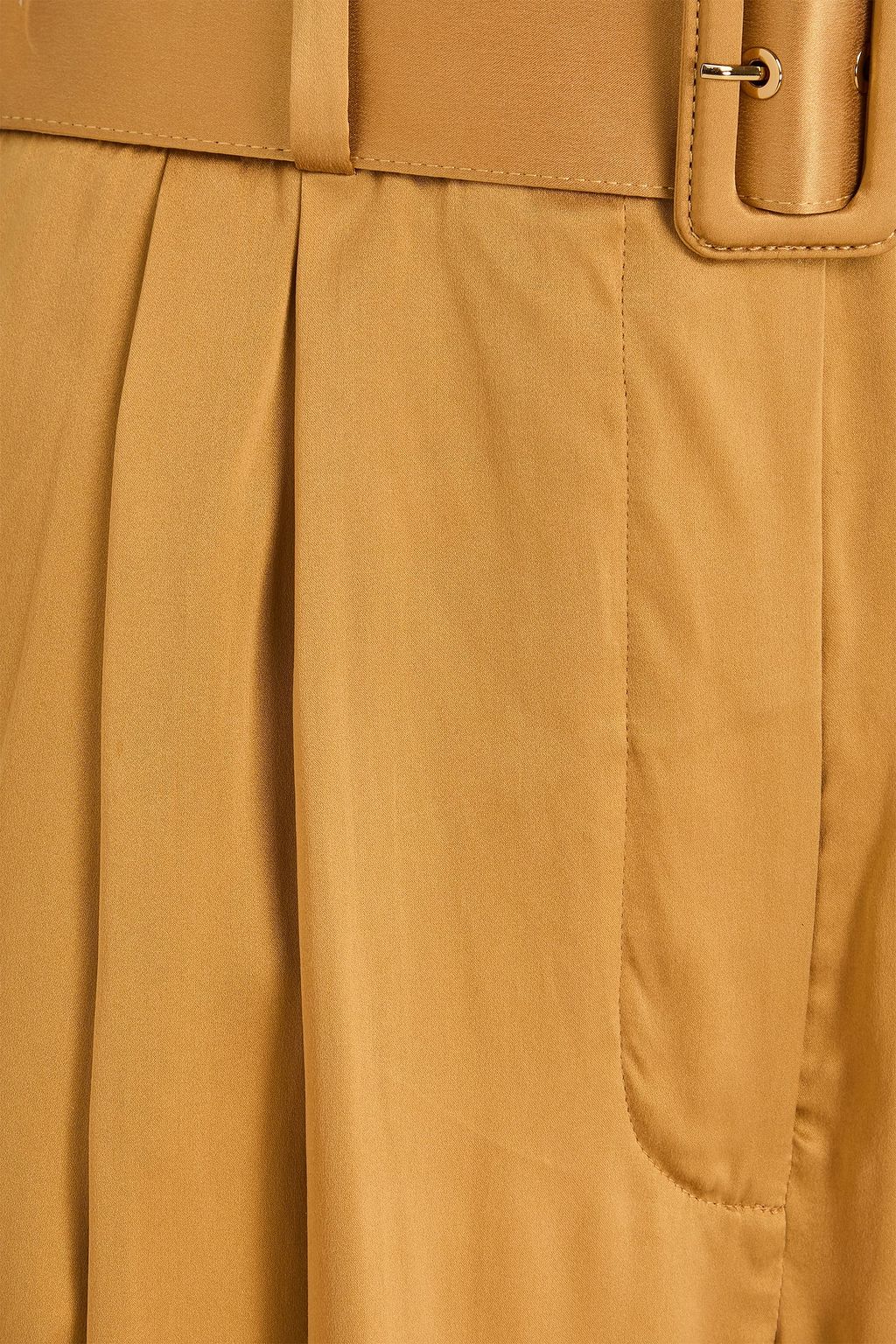 ZIMMERMANN Belted pleated washed-silk wide-leg pants