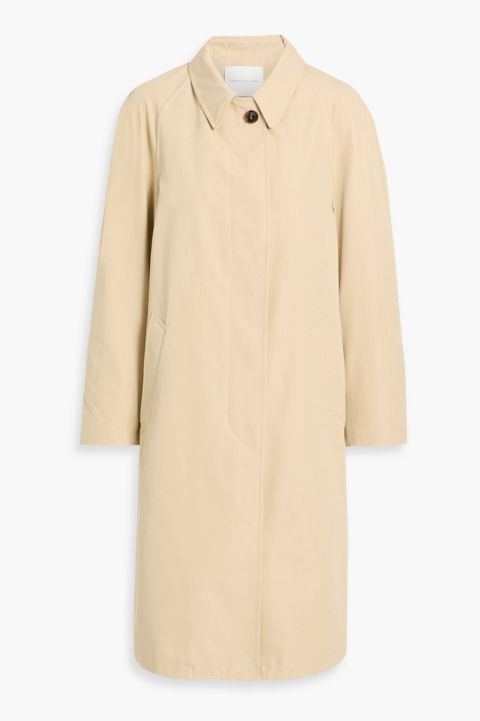 Veronica De Piante Laura Cotton Trench Coat In Neutral