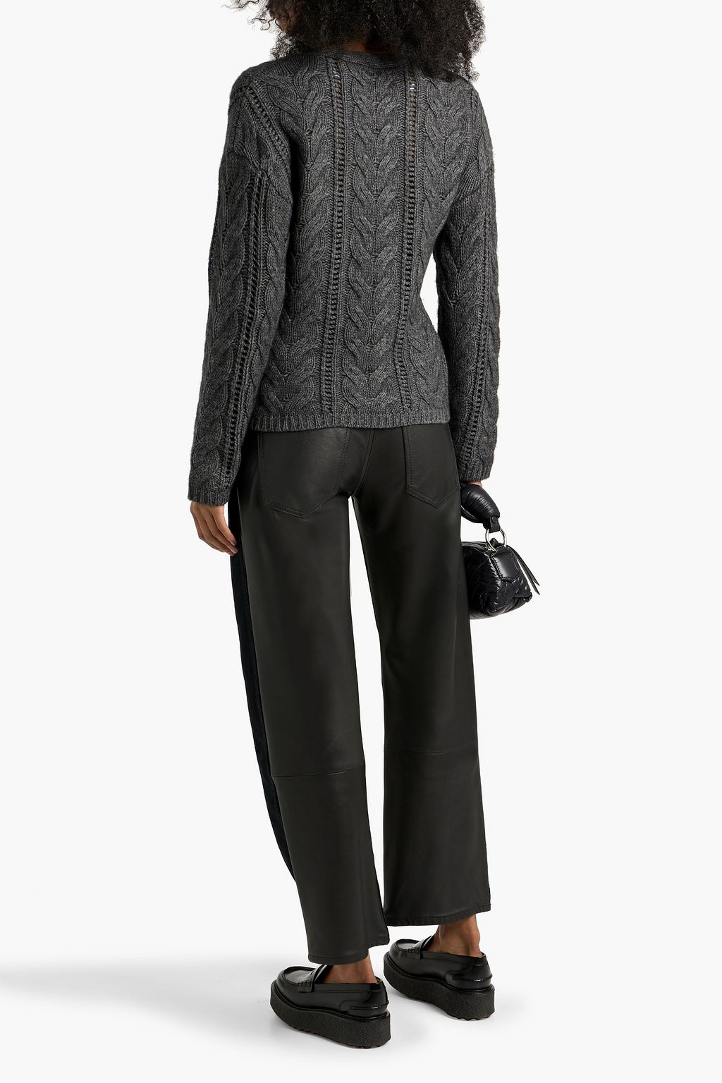 NAADAM Cable-knit wool and cashmere-blend cardigan