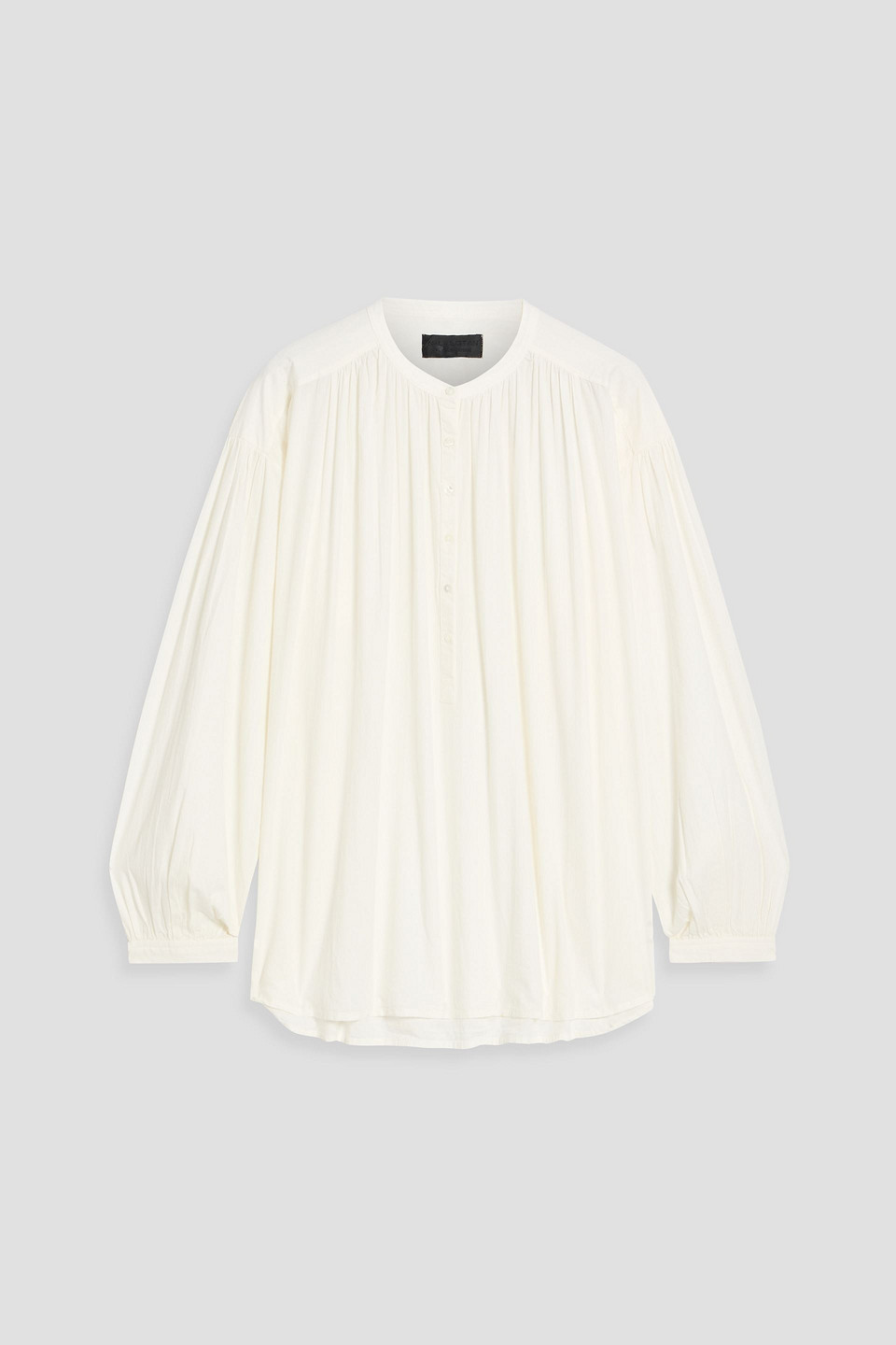Nili Lotan Neville Cotton-jacquard Blouse In White