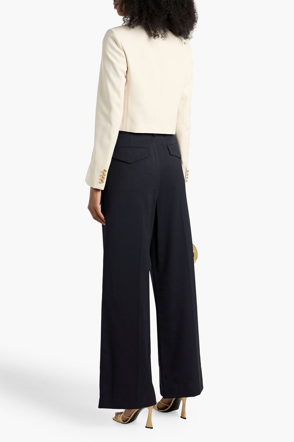 NILI LOTAN Johan wool-blend twill wide-leg pants