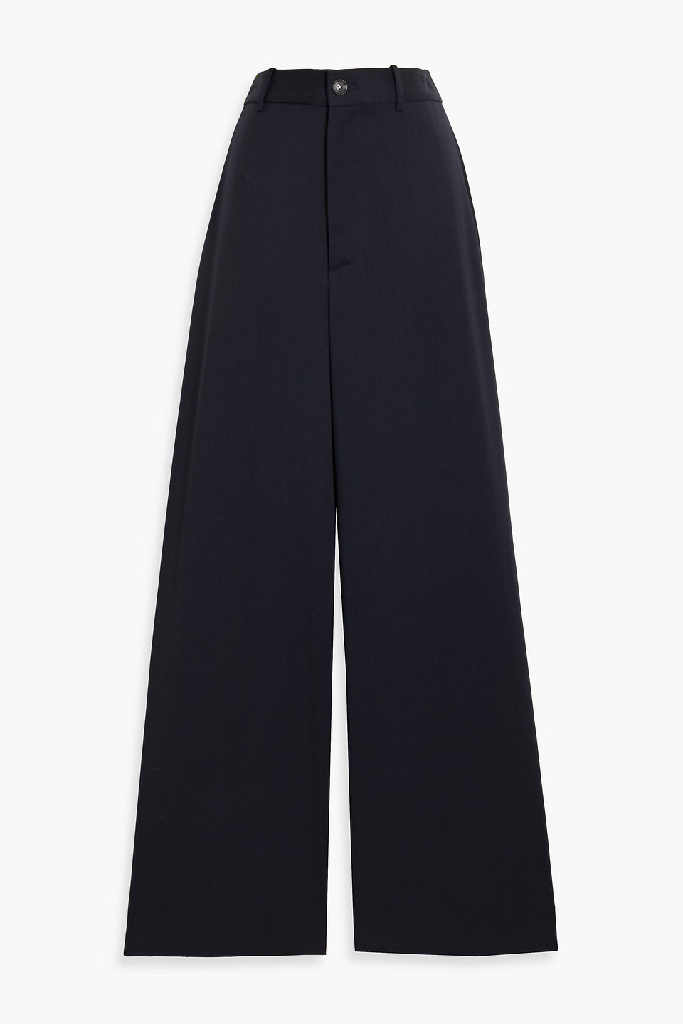 Nili Lotan Johan Wool-blend Twill Wide-leg Pants In Black