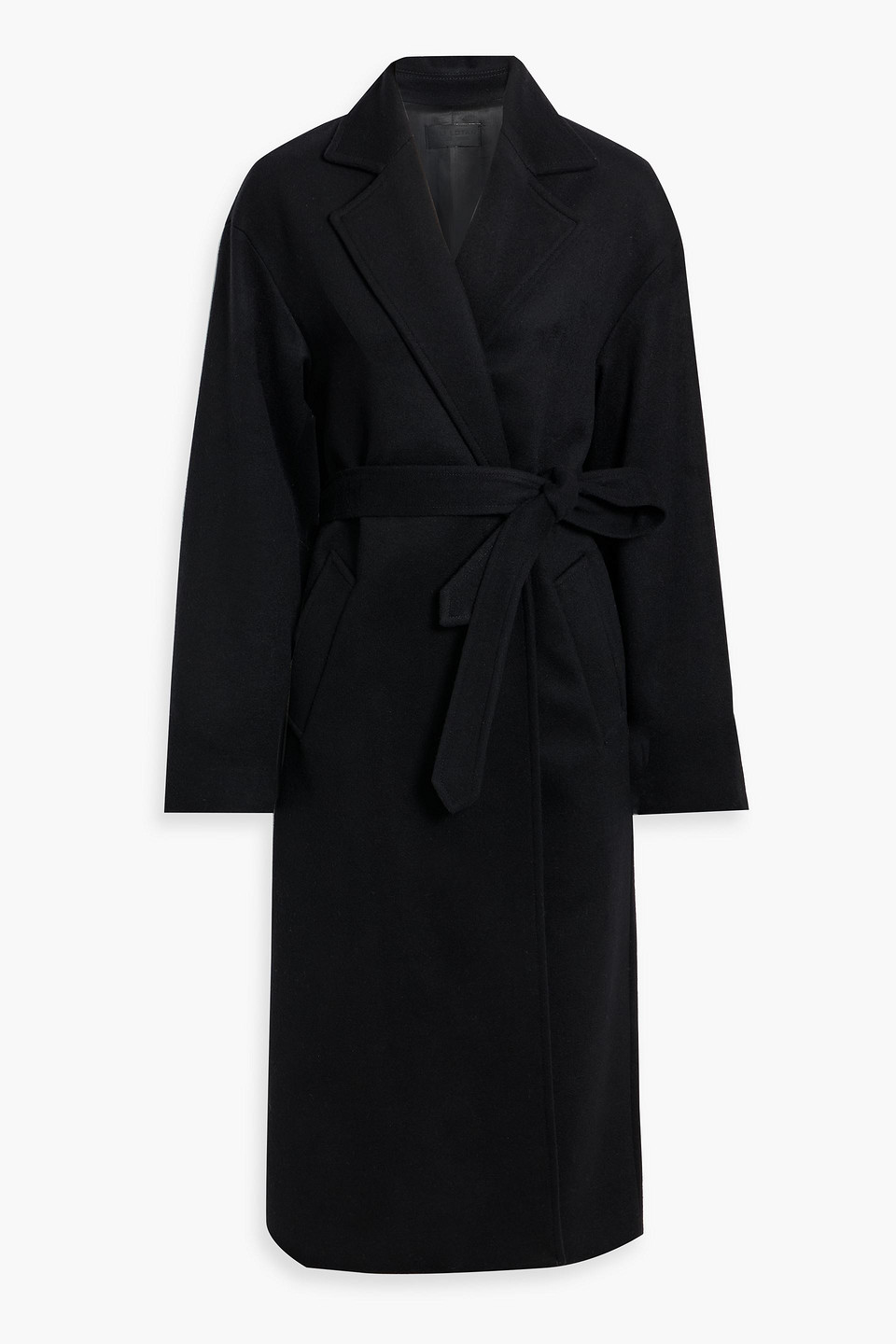 Nili Lotan Fabien Wool And Cashmere-blend Felt Coat In Black