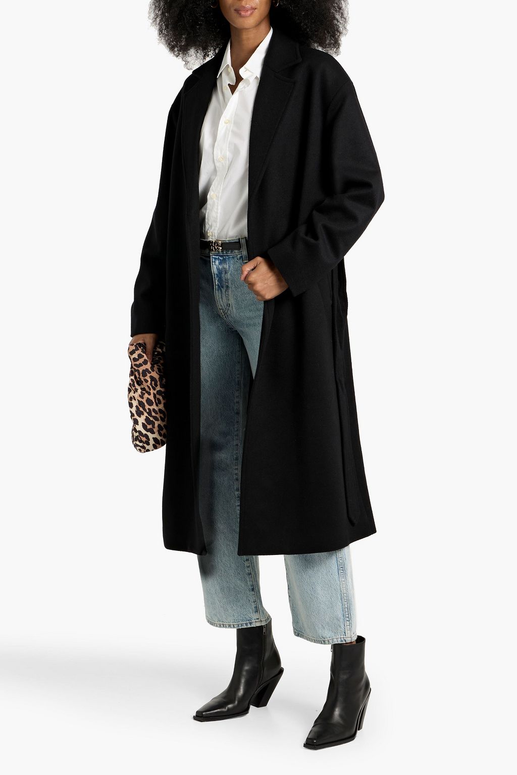 NILI LOTAN Fabien wool and cashmere-blend felt coat
