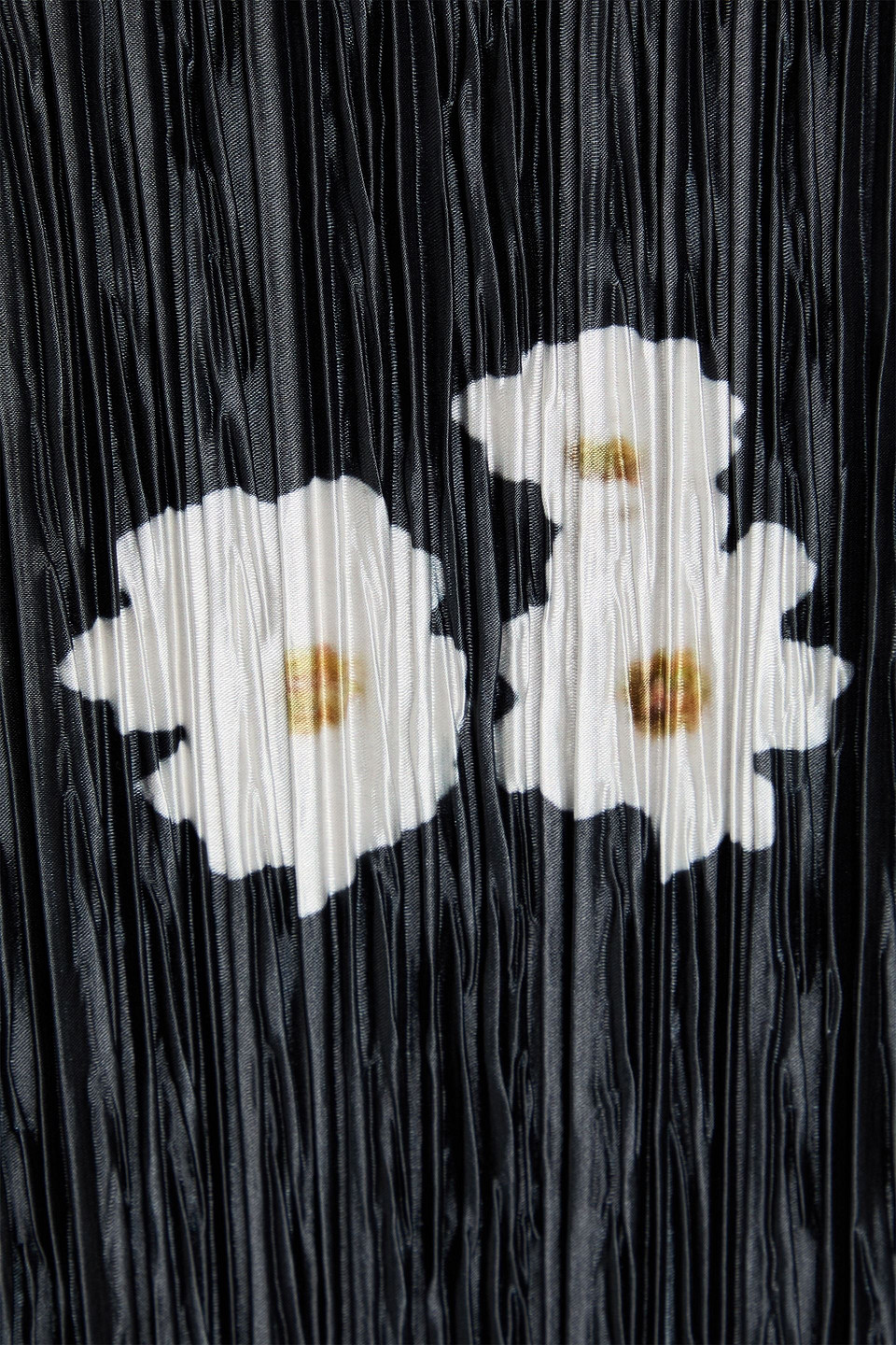 Erdem Floral-print Plissã©-satin Midi Dress In Black