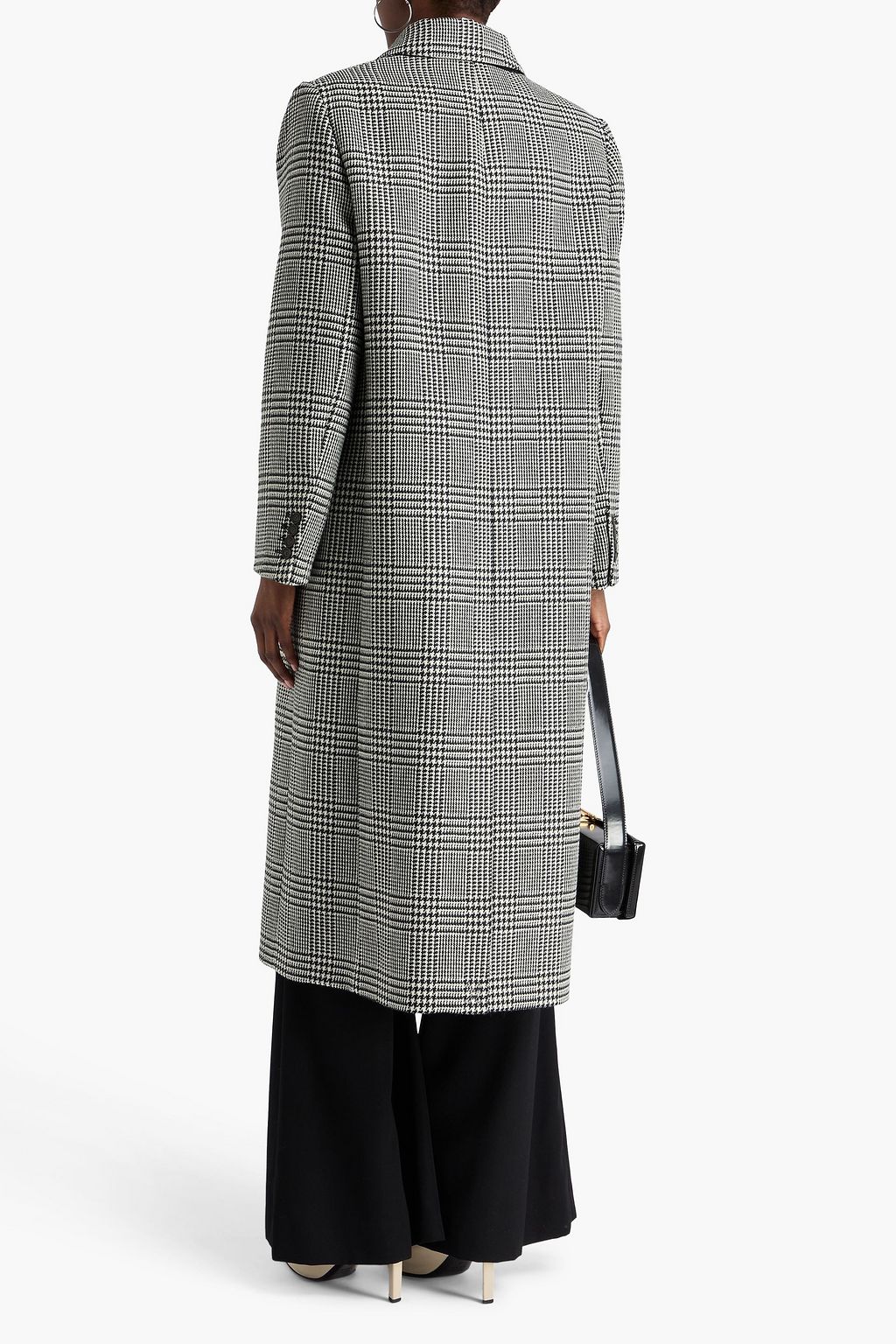 ERDEM Embroidered Prince of Wales checked wool-tweed coat