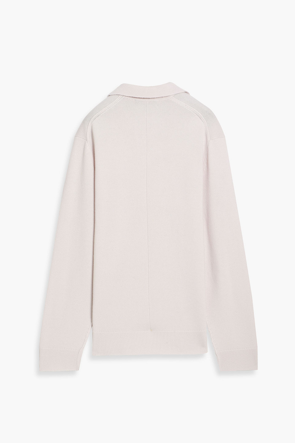 Rag & Bone Dominic Wool And Cashmere-blend Polo Sweater In Gray