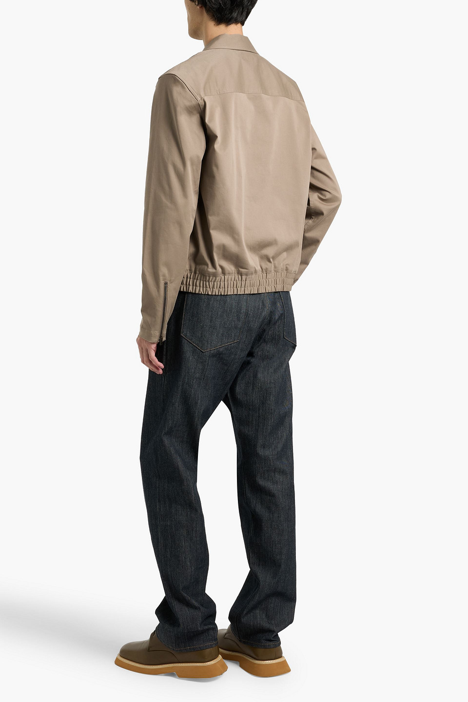 Paige Hanks Cotton-blend Twill Jacket In Gold