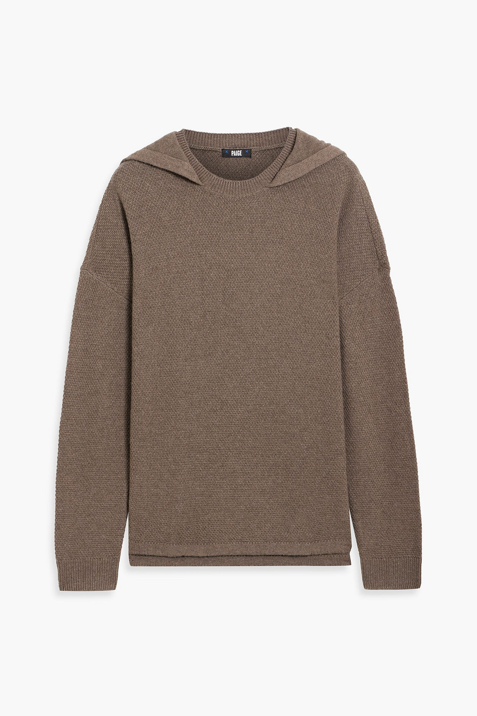 Paige Hill Merino Wool And Cashmere-blend Hoodie In Brown