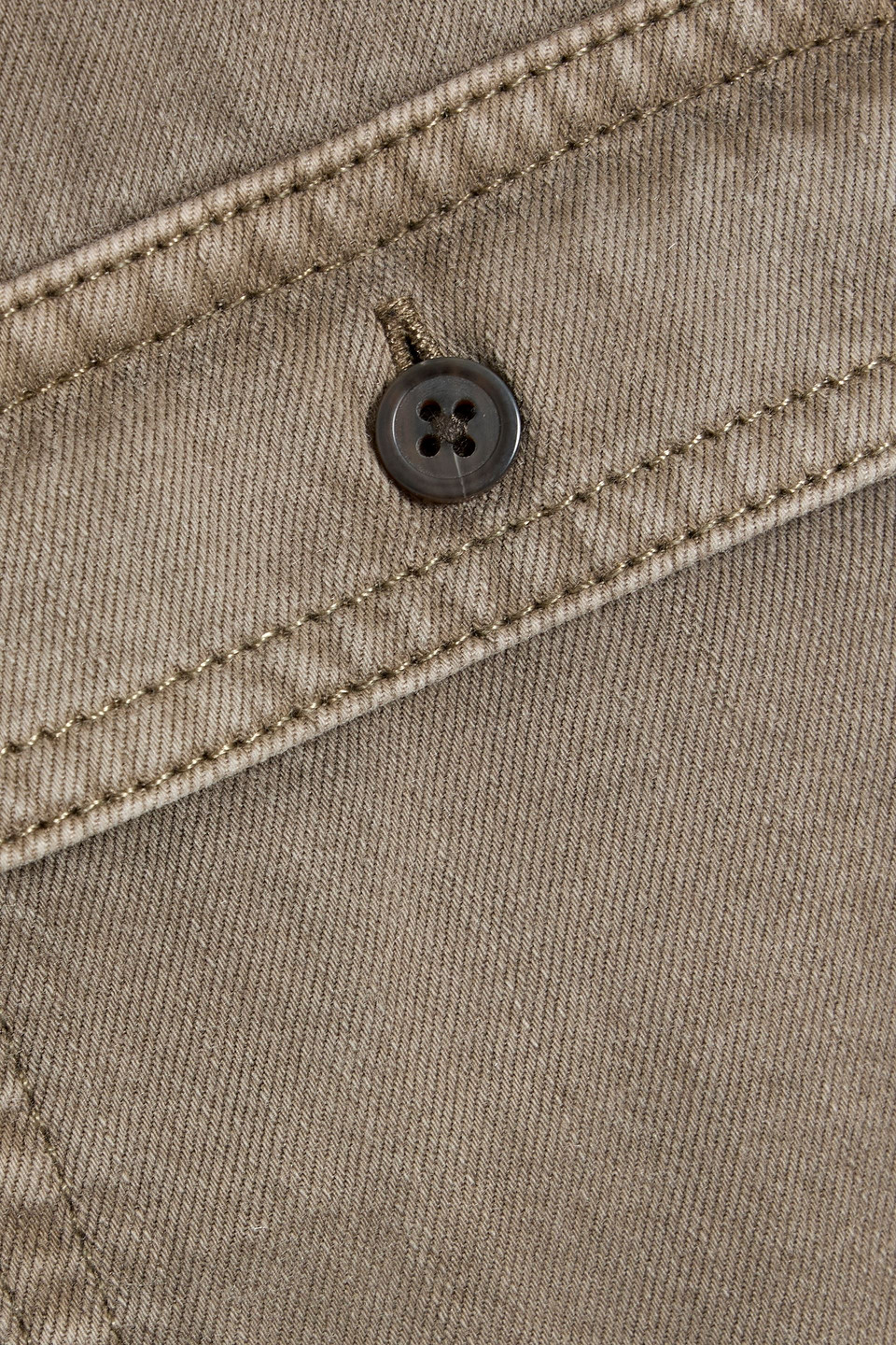 Paige Martin Cotton-twill Shirt In Brown