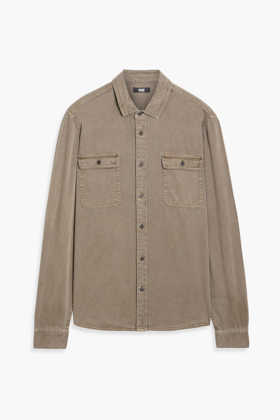Paige Martin Cotton-twill Shirt In Brown