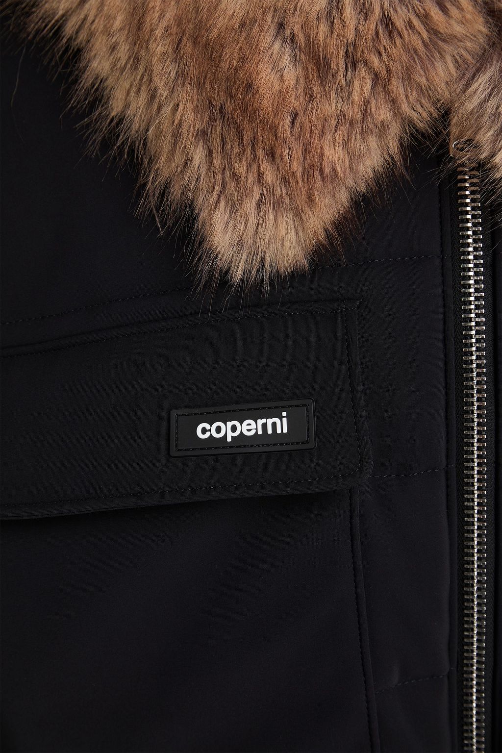 COPERNI Plush-trimmed quilted stretch-shell bomber jacket
