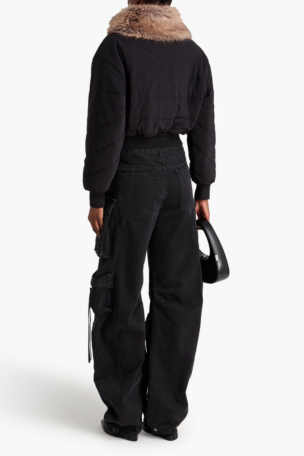 COPERNI Plush-trimmed quilted stretch-shell bomber jacket