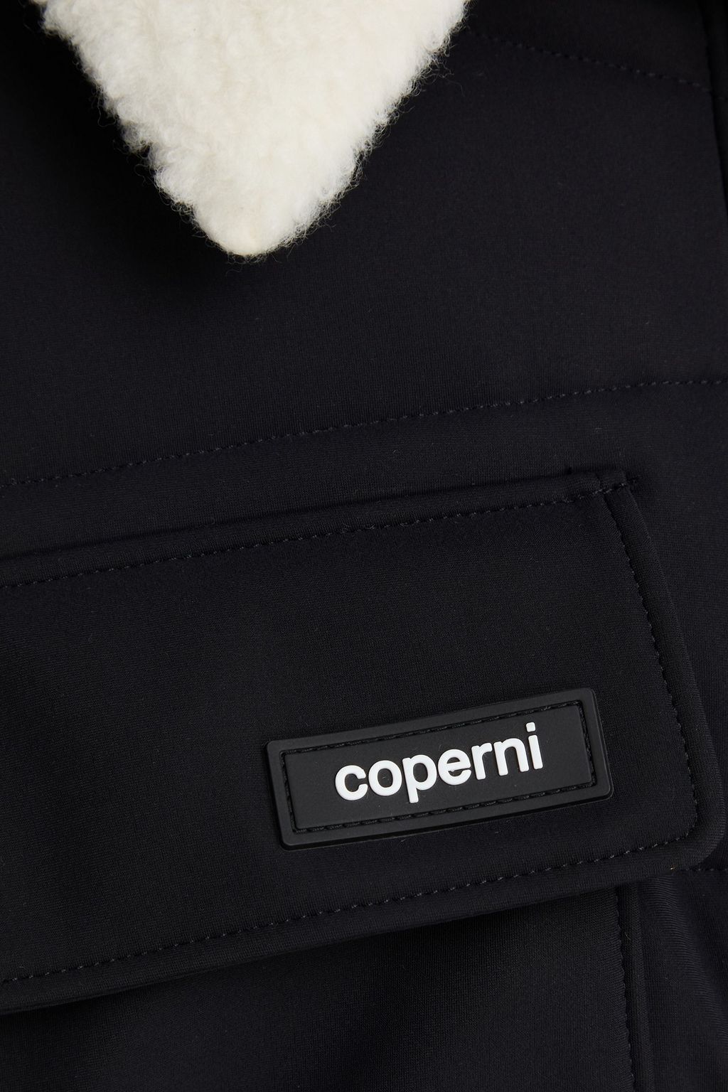 COPERNI Fleece-trimmed quilted stretch-shell bomber jacket