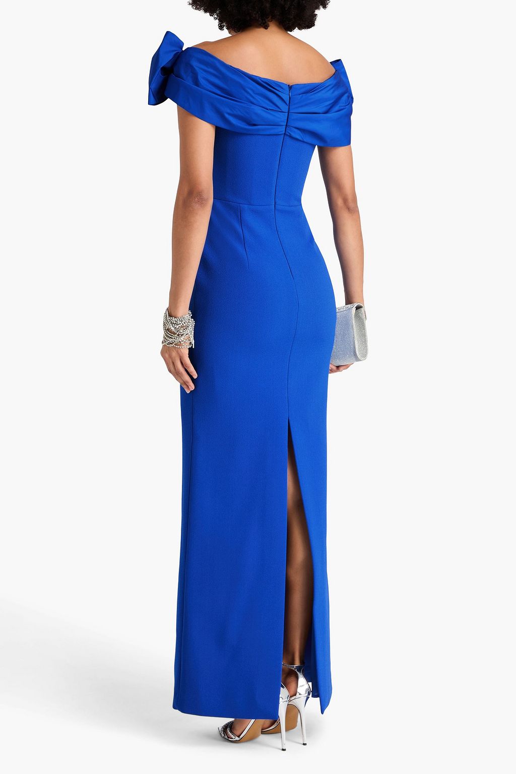 REBECCA VALLANCE Antonella bow-detailed crepe gown
