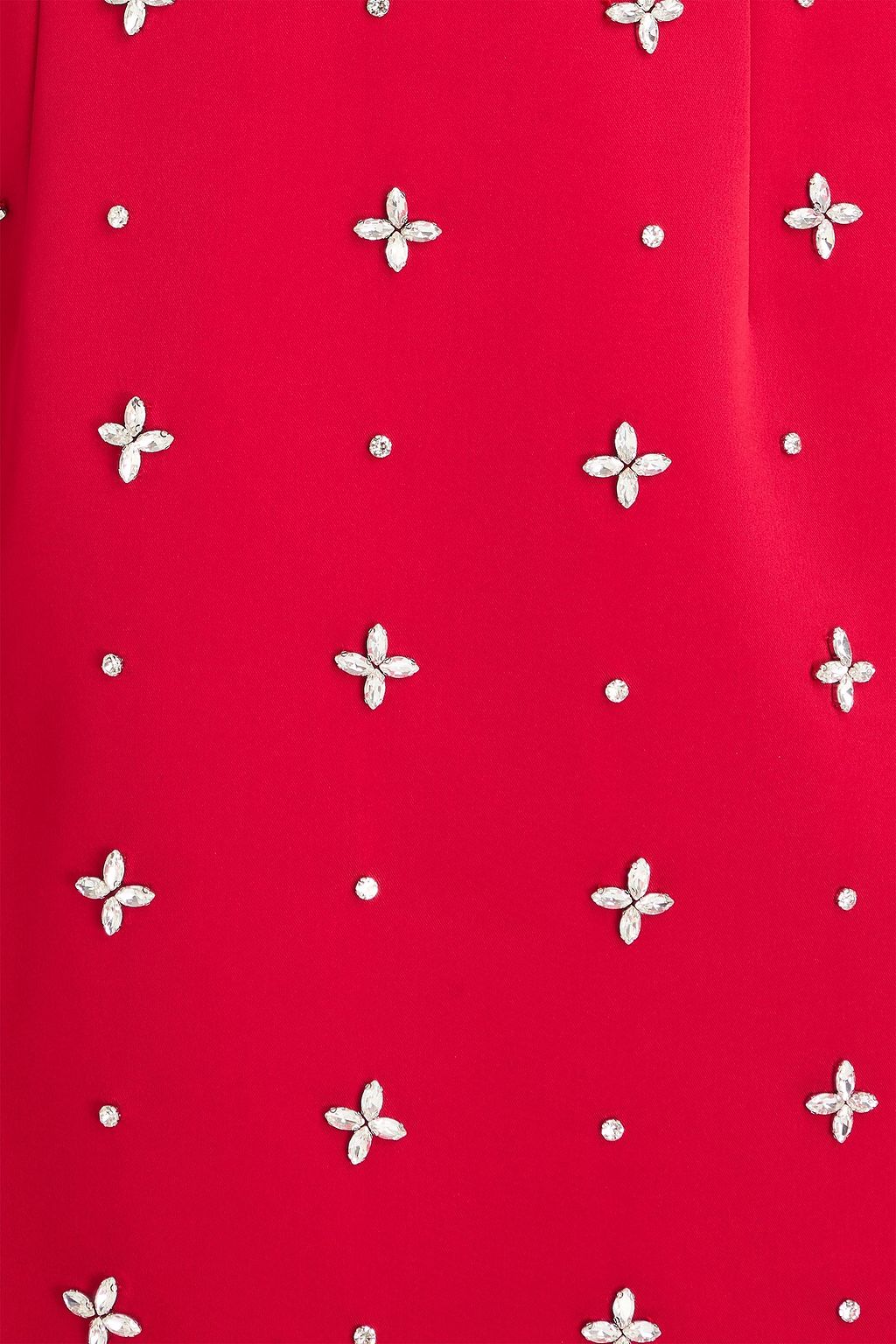 REBECCA VALLANCE Carmella crystal-embellished tulle-paneled satin mini dress