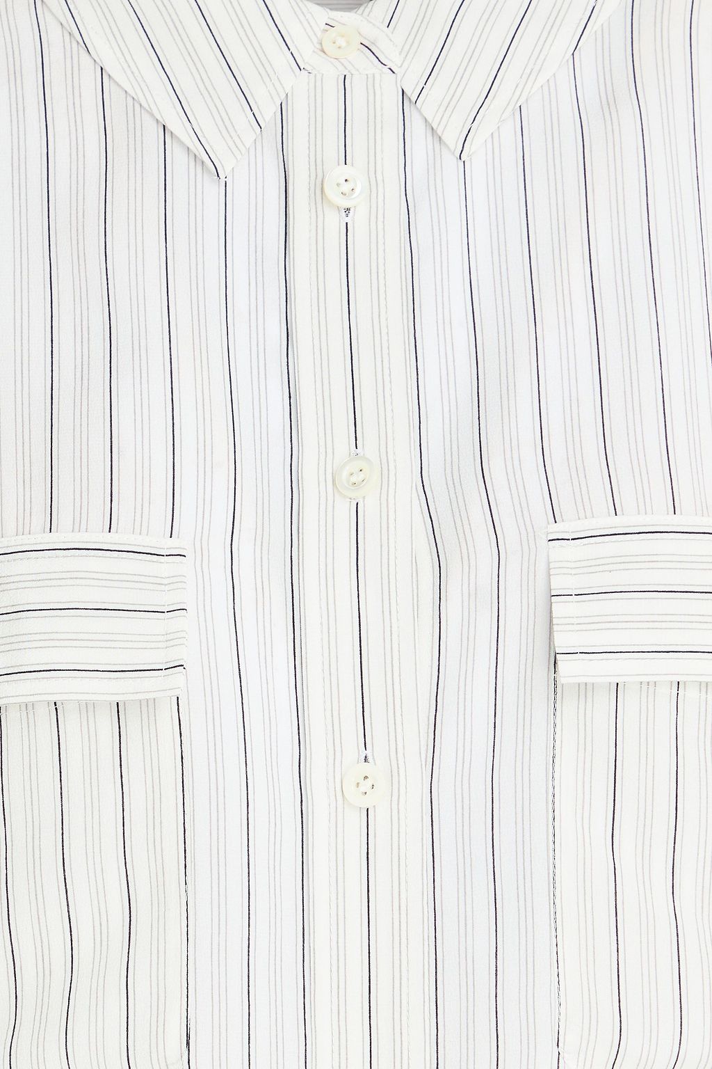 FRAME Striped silk crepe de chine shirt