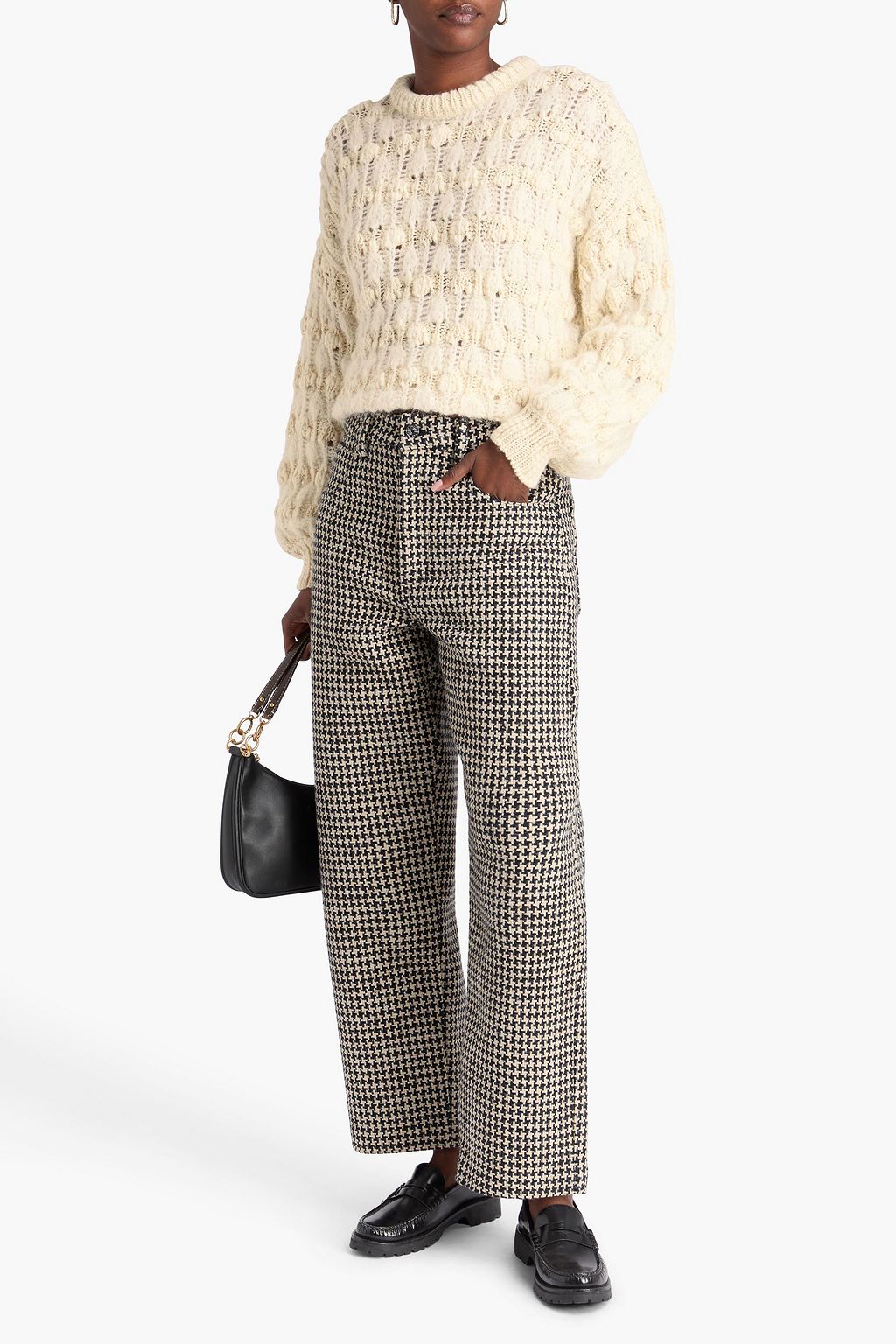FRAME Brushed wool-blend sweater