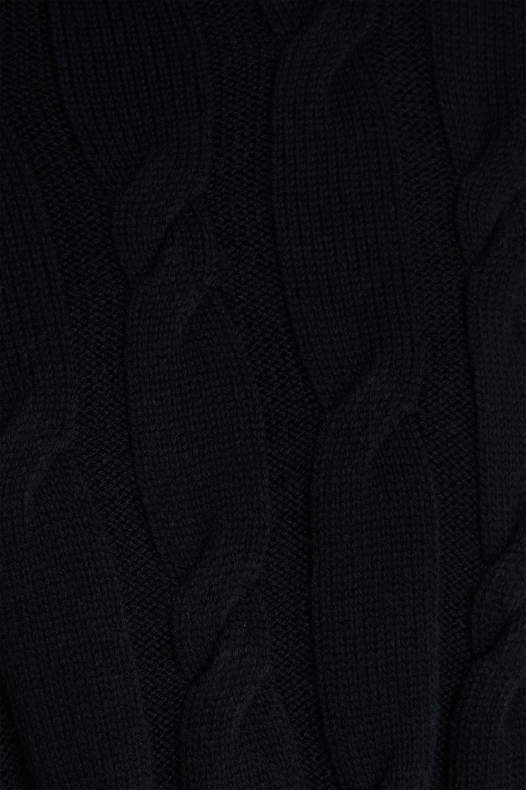 FRAME Waffle and cable-knit wool and cashmere-blend turtleneck sweater
