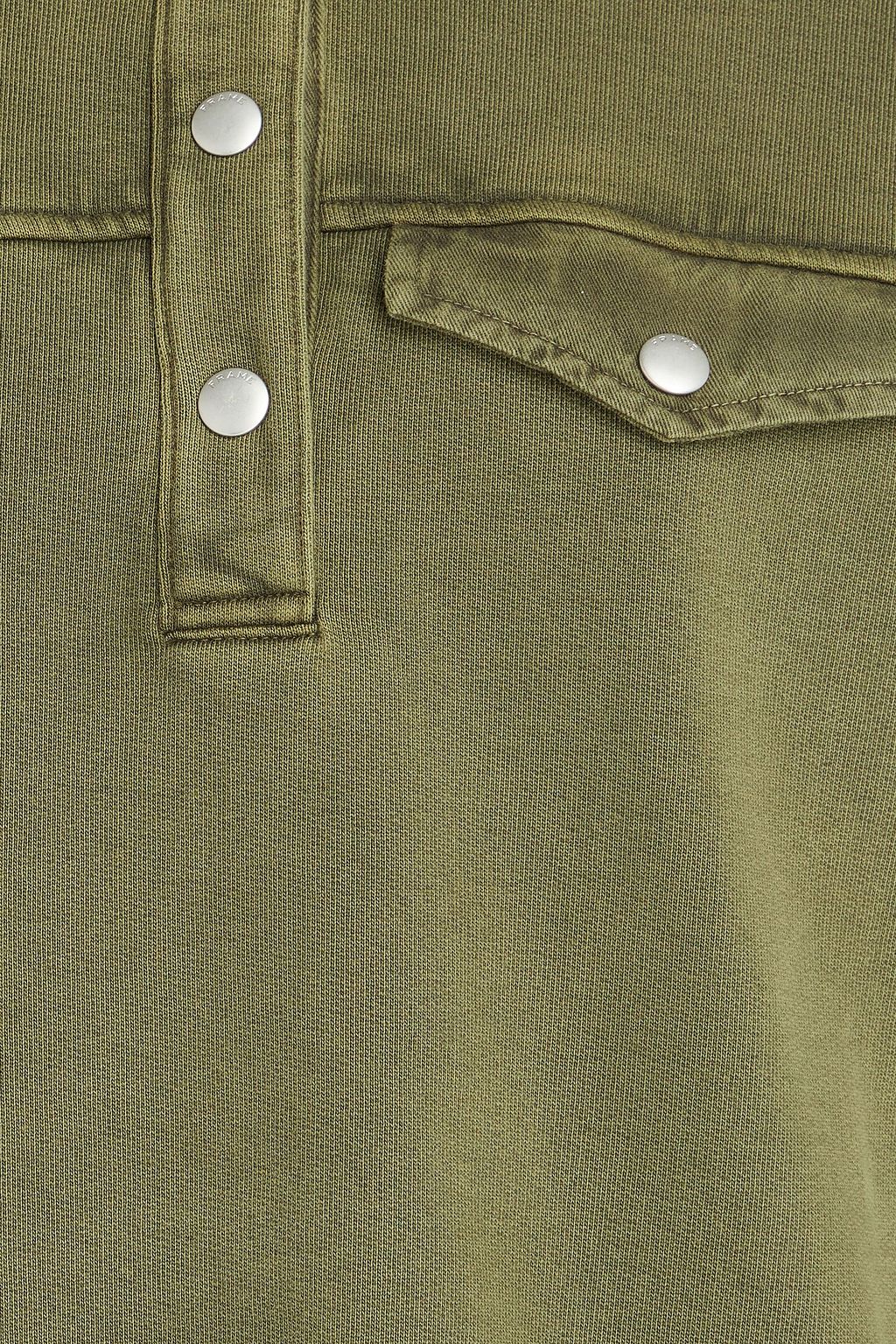 FRAME Cotton-blend fleece sweatshirt
