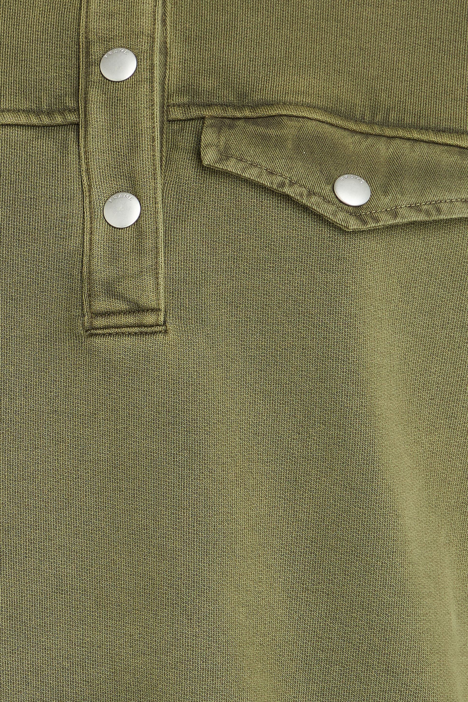 Frame Cotton-blend Fleece Sweatshirt In Green