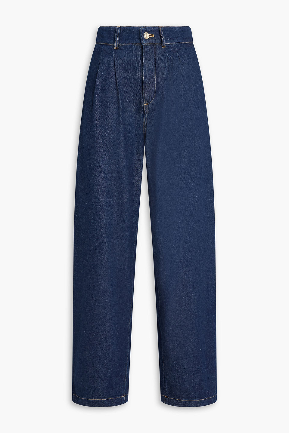 Frame High-rise Barrel-leg Jeans In Blue