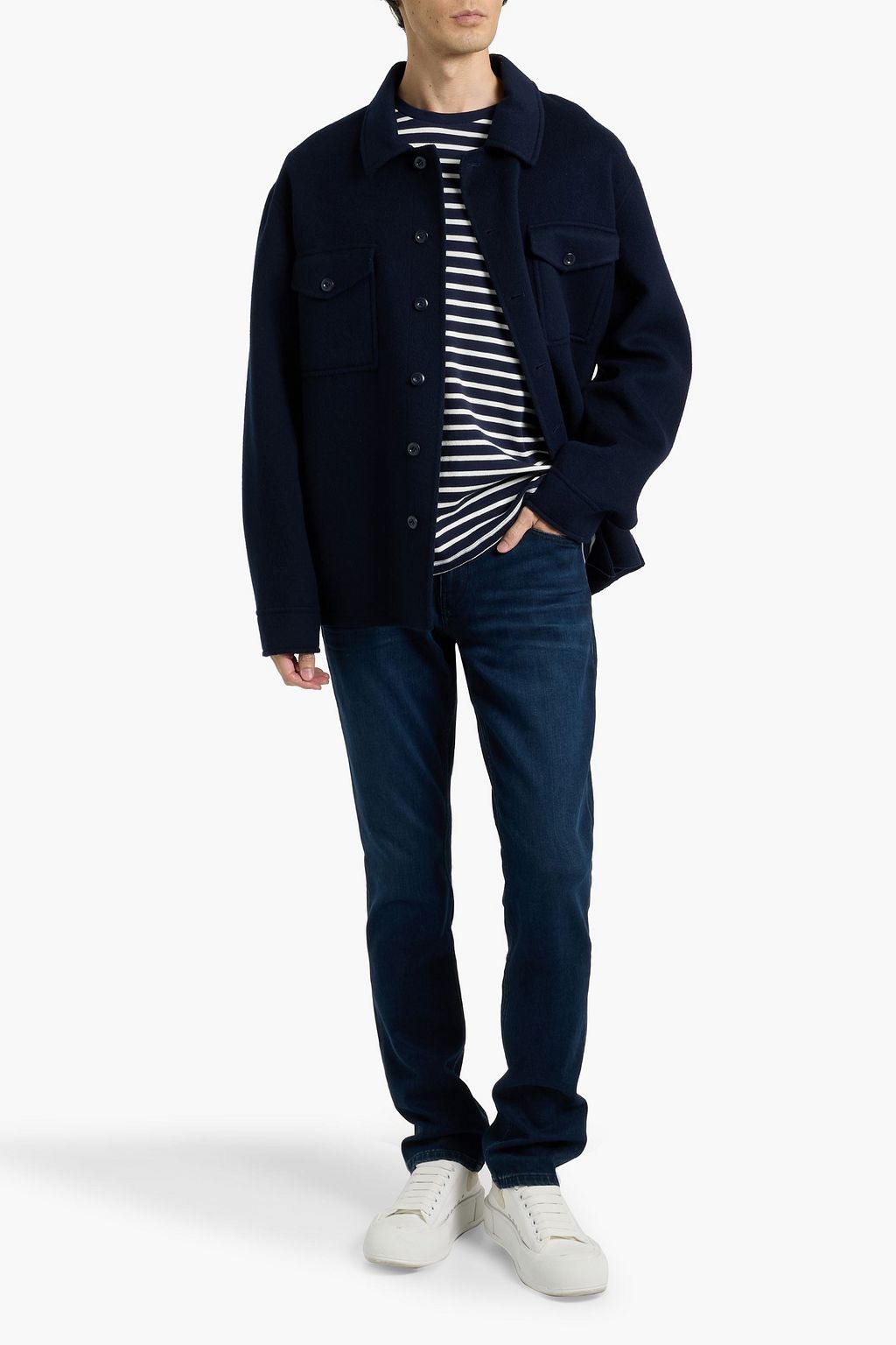 PAIGE Federal slim-fit whiskered denim jeans