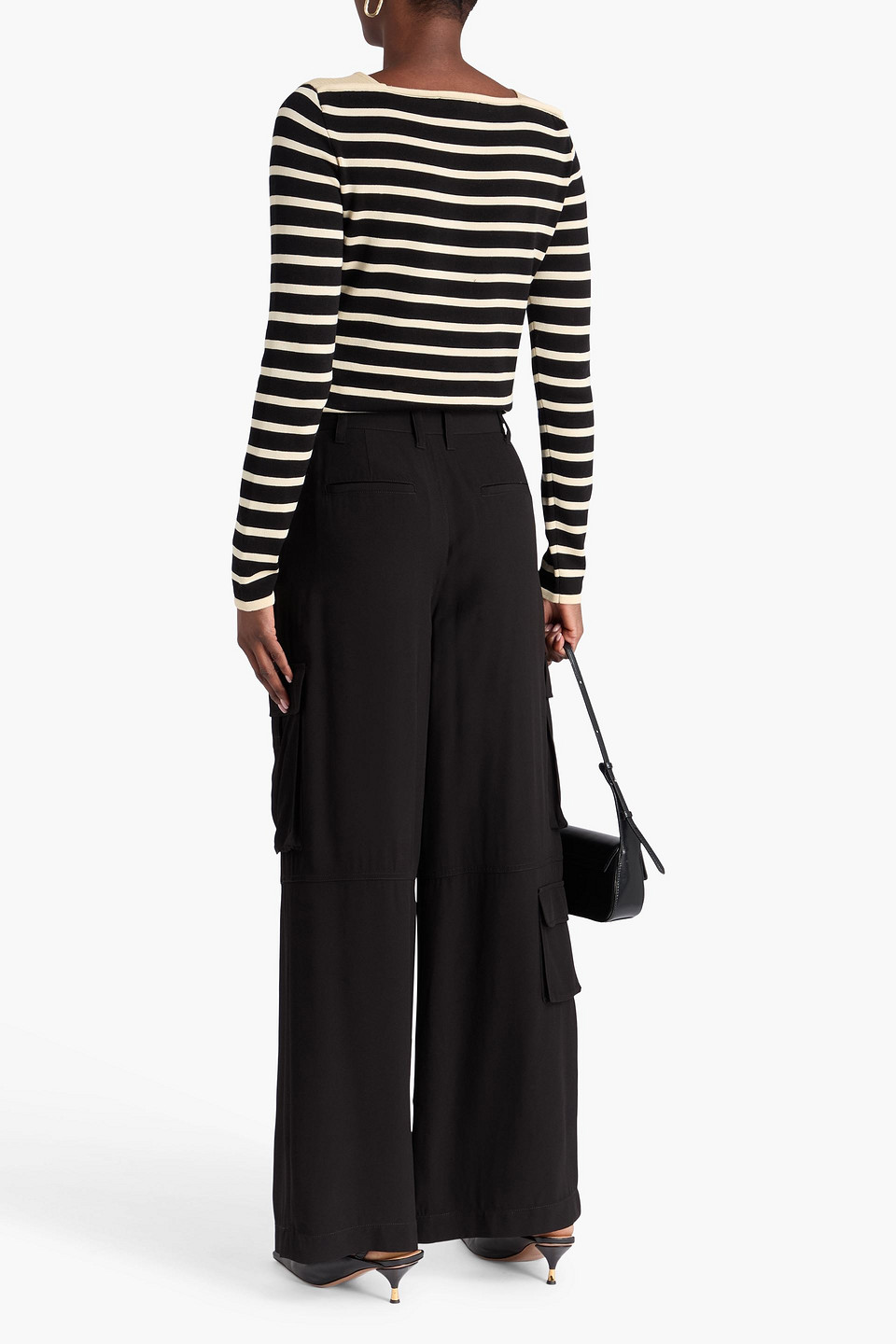  Frame - Crepe Cargo Pants - Black - Us 2 