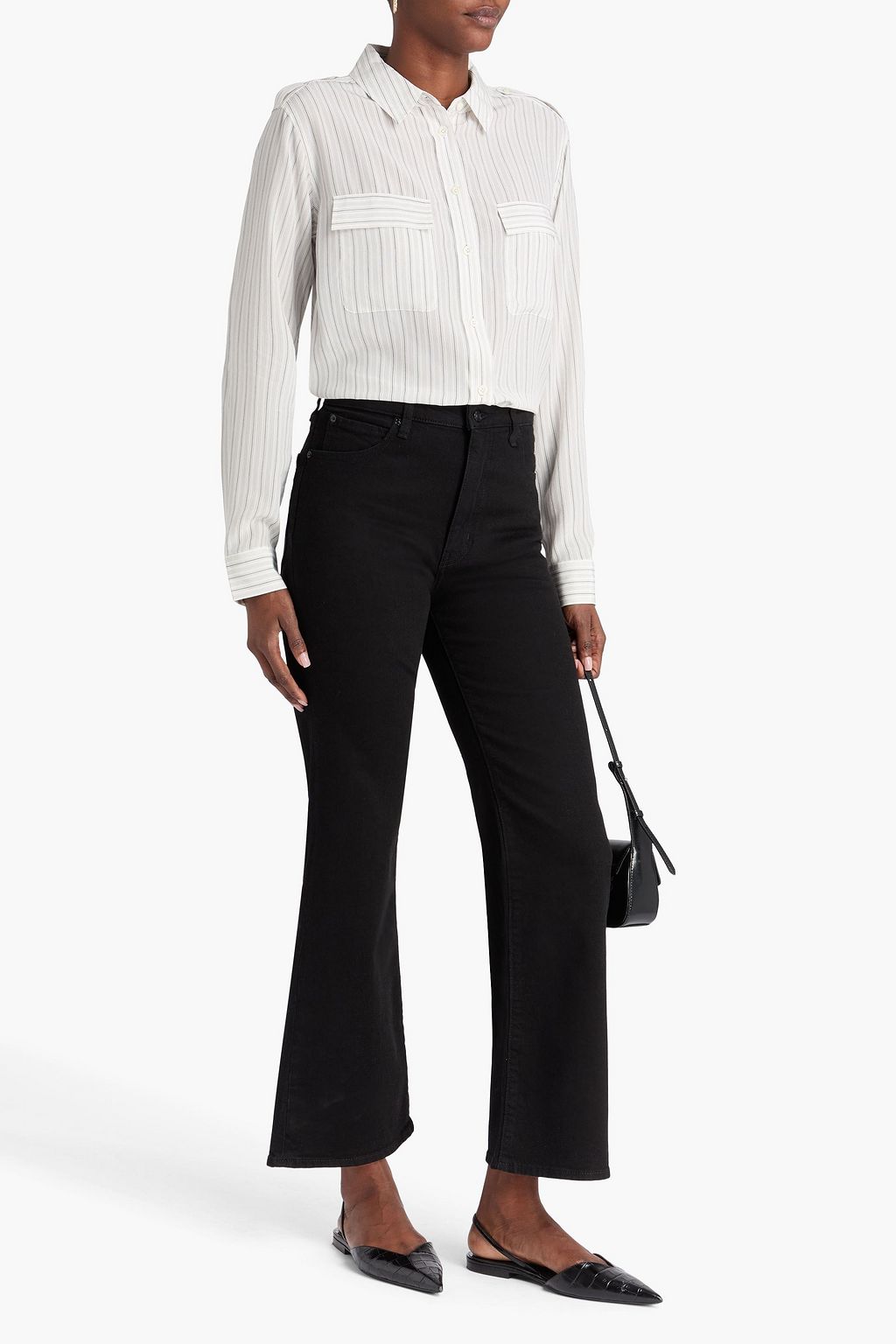 FRAME Pixie Arrow high-rise bootcut jeans