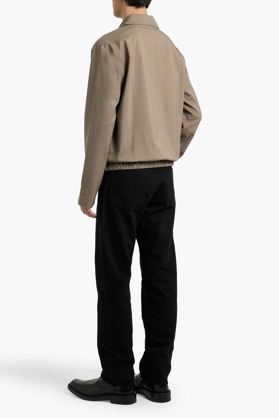 Paige Mchenry Herringbone Tweed Jacket In Gold