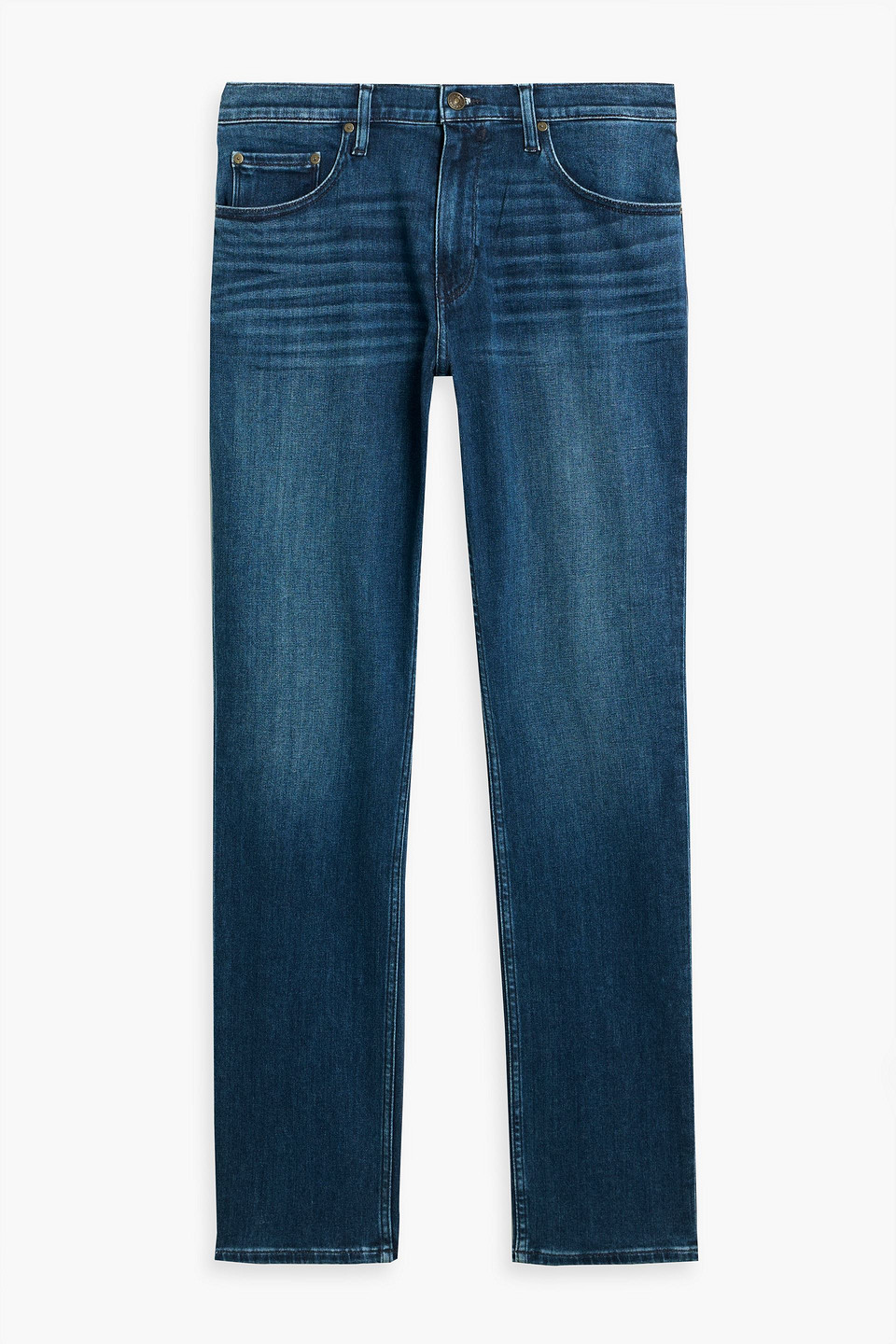 Paige Federal Slim-fit Whiskered Denim Jeans In Blue